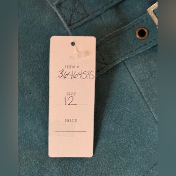 NWT Leifsdottir blue suede midi skirt. Size 12 - Picture 4 of 6